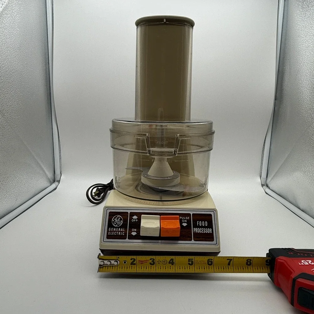 Vintage 1978 General Electric Food Processor FP-1/4200 Manual Accessories TESTED